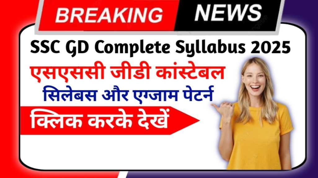 SSC GD Complete Syllabus 2025