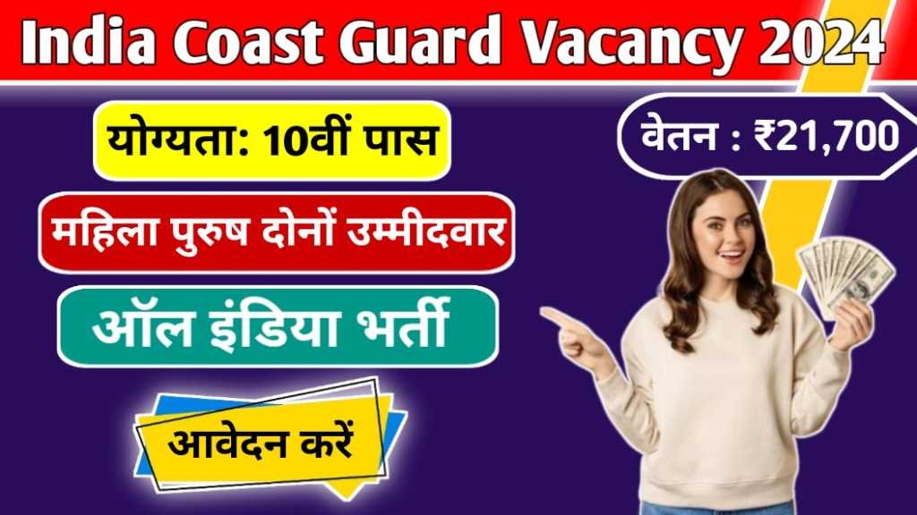Indian Coast Guard 10th Pass Vacancy 2024